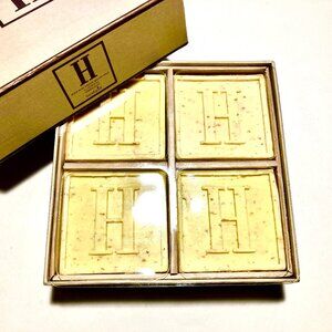 Mud Pie Set of 4 "H"-monogramed Soaps in Gift Box NWOT